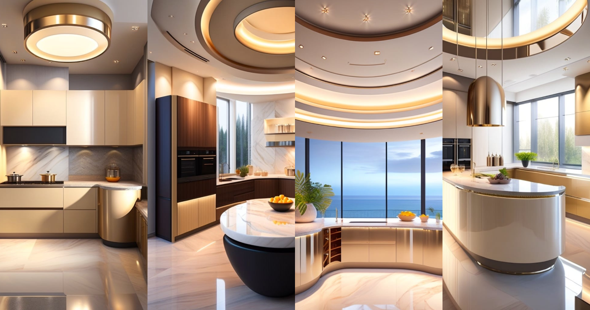 Lexica - Stunning interior design for a modern kitchen, ceiling decor ...
