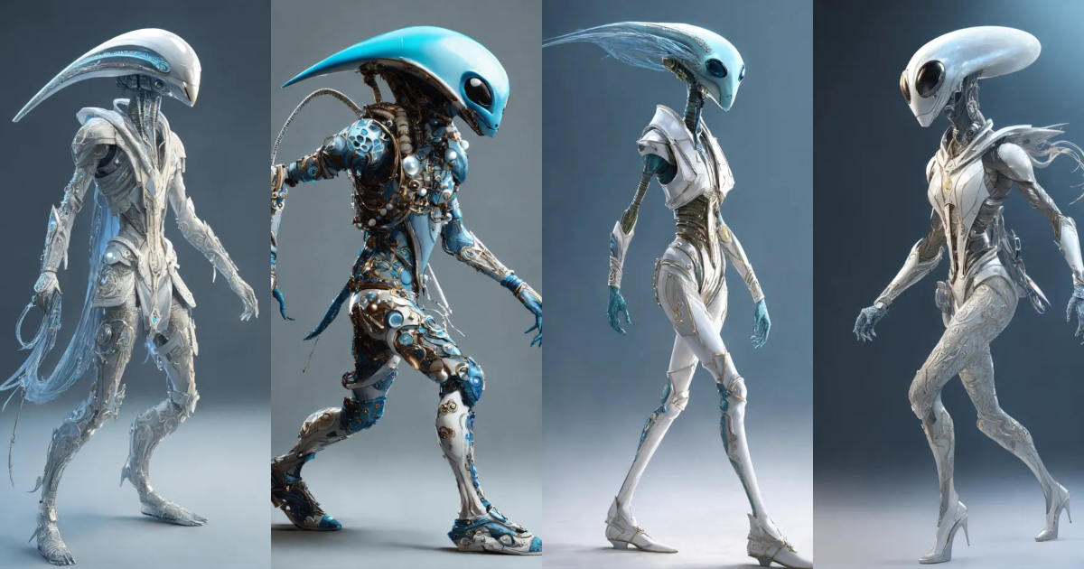 Lexica - A Alien, Hippiestyle with Rastahair, vibrand soft light blue ...