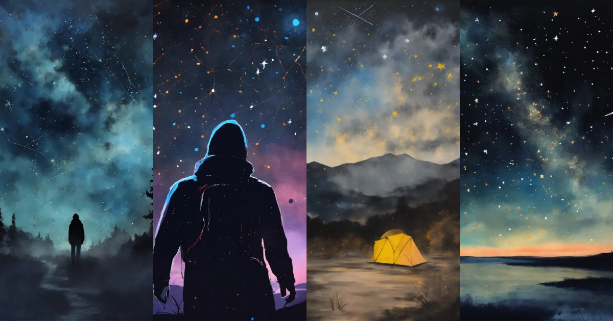 Lexica - Create the outline of fear, painted with a few charcoal