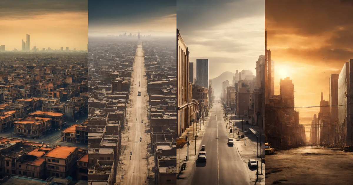 Lexica - A large but empty city with nothing inside, showing desolation