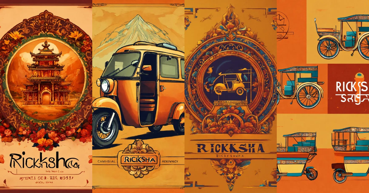 Lexica - A logo design of ricksha