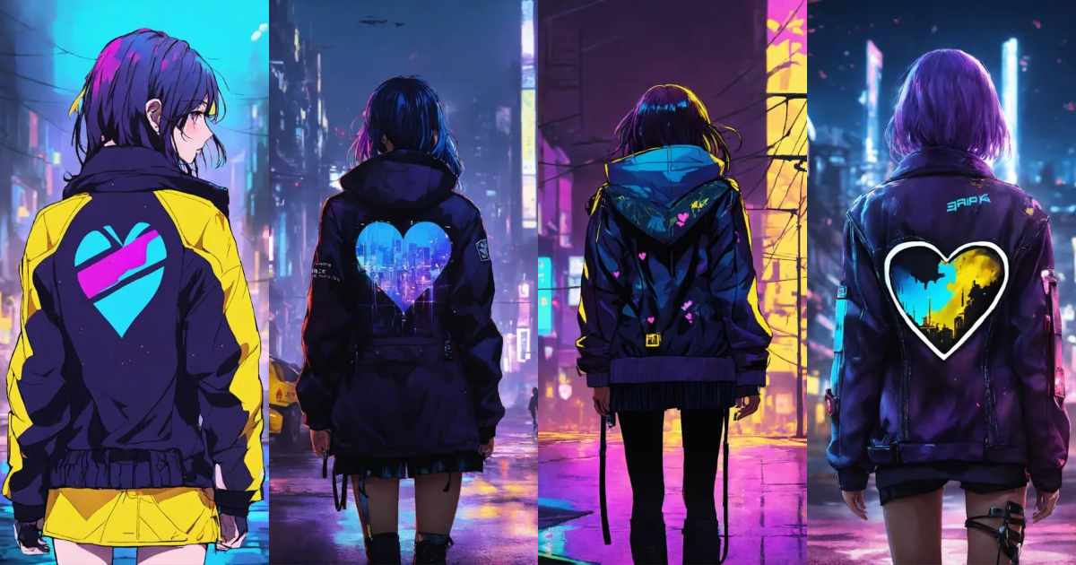 Lexica - Cyberpunk city heart broken gothic girl standing in the middle ...
