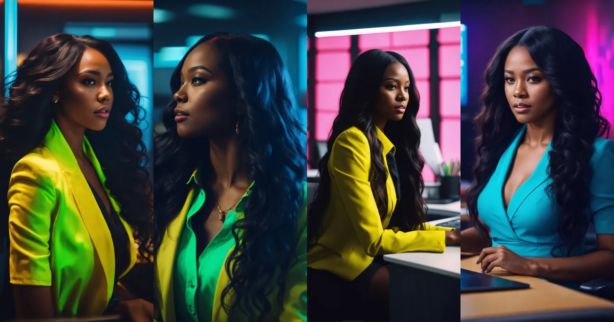 Lexica - Cinematic photography, modern, beautiful black female long