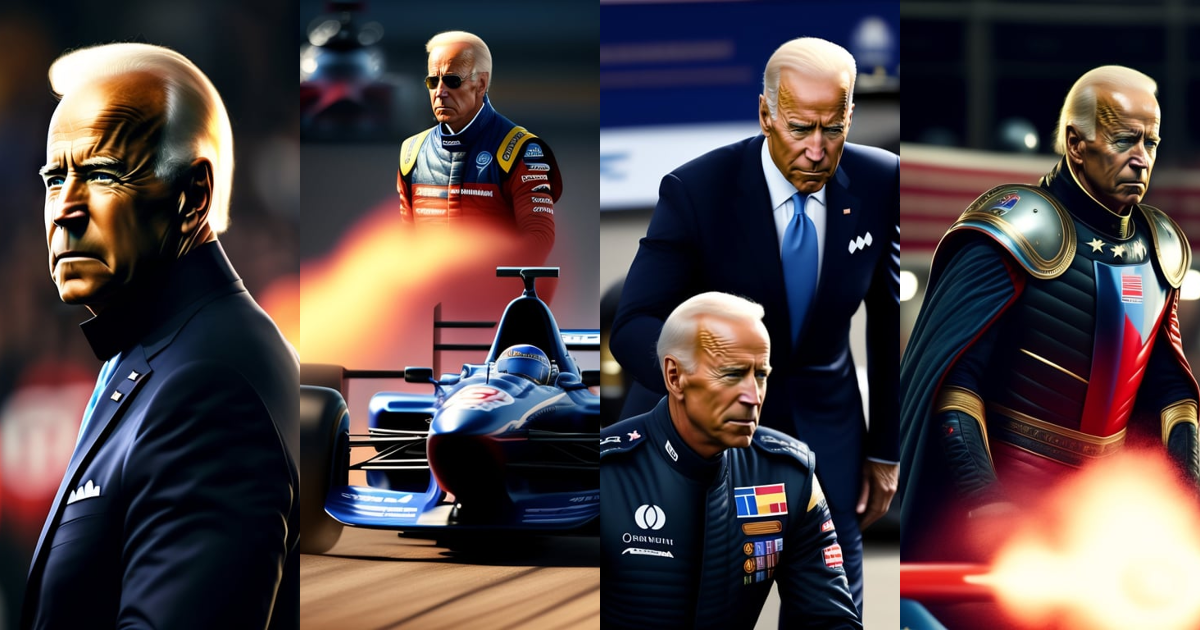 Lexica - A still of Joe Biden F1 racing, (game of thrones:1.3)