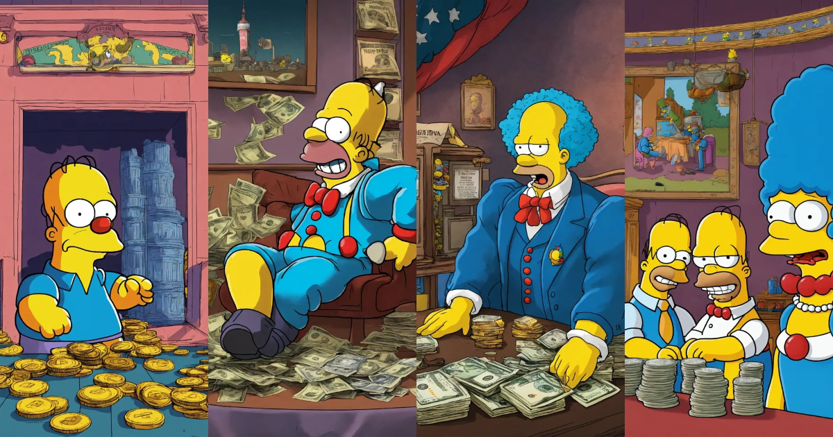 Lexica - The clown in the blue wig asks What will happen in the US if ...