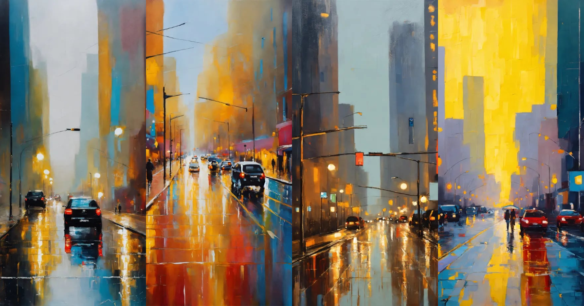 Lexica - Beautiful light city road raining abstract minimal daytime ...