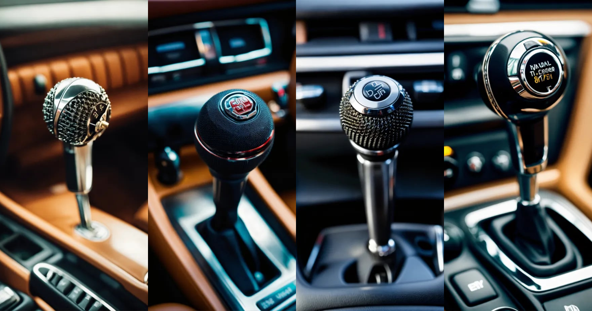 Lexica - A photograph of a manual transmission gear shifter in a car ...