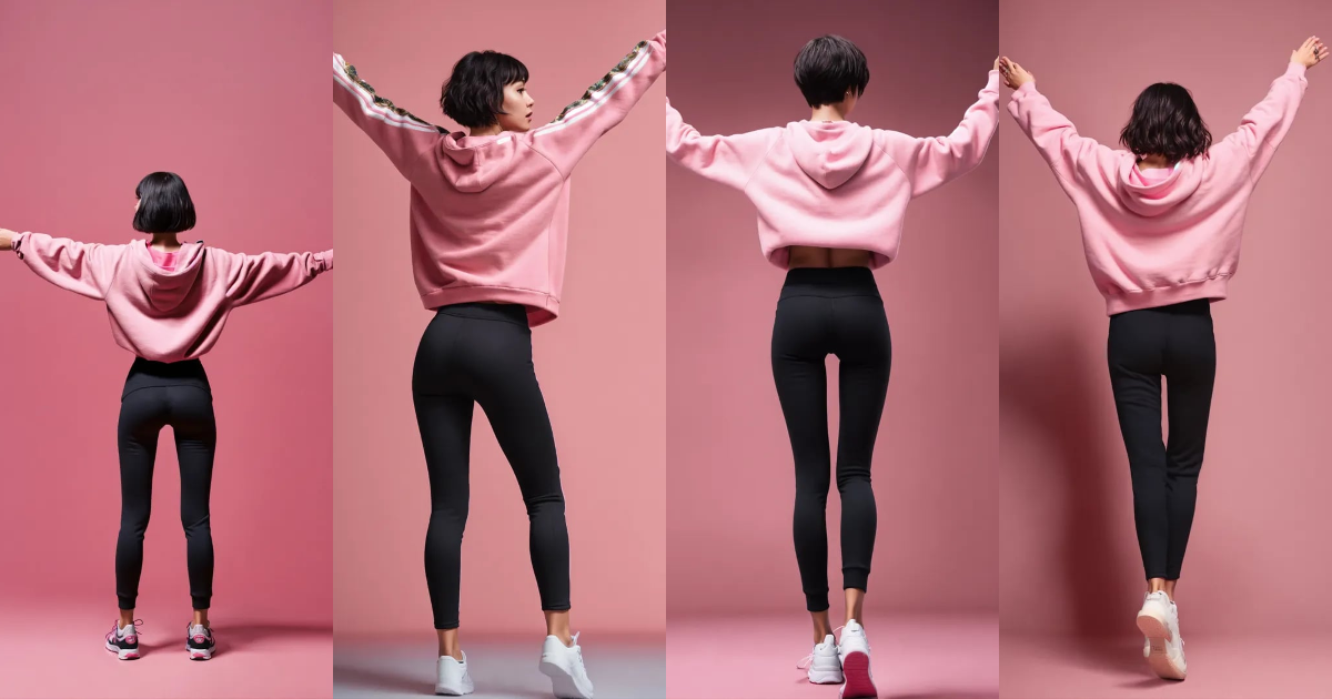 Lexica - Full body, a woman from her back, raising both her hands up ...