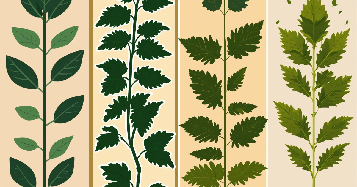 Lexica - Simple nettle plant with six leaves vector icon