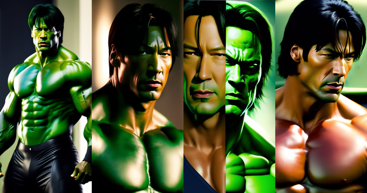 Lexica - Keanu reves as the incredible hulk