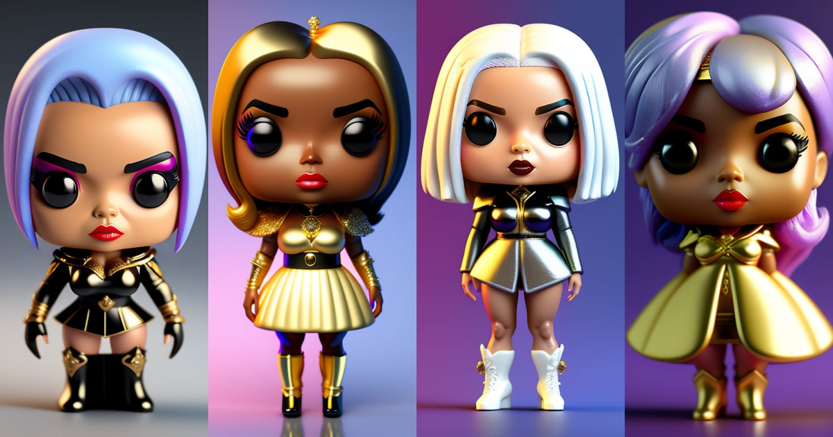 Lexica - 3d render of funko pop of Lady Gaga