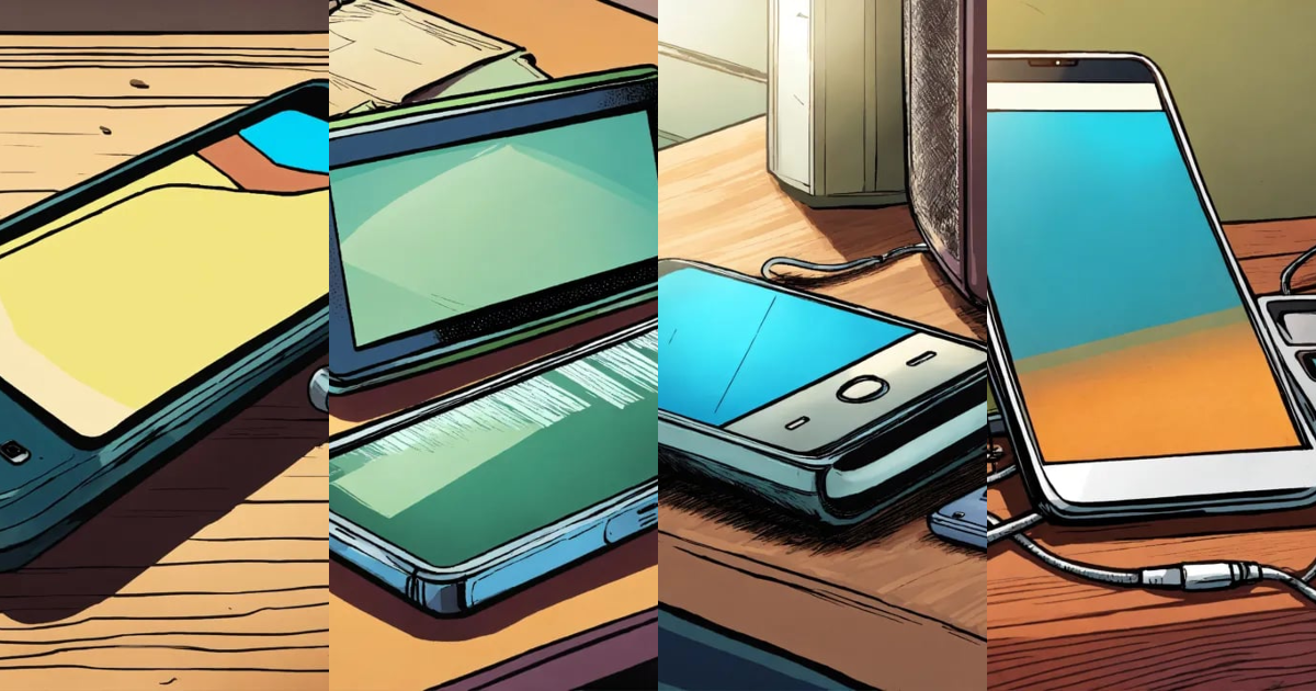 Lexica - Smartphone is lying on a table and ringing. comic style