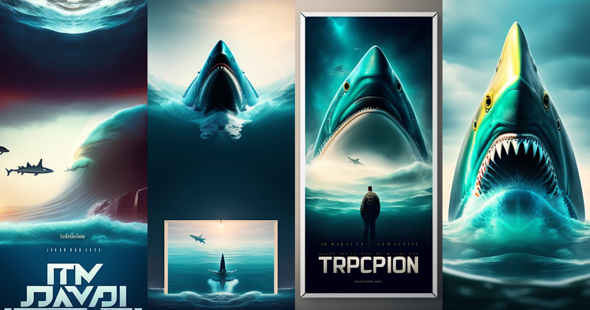 Lexica - Concept for movie poster that is based on jaws and inception