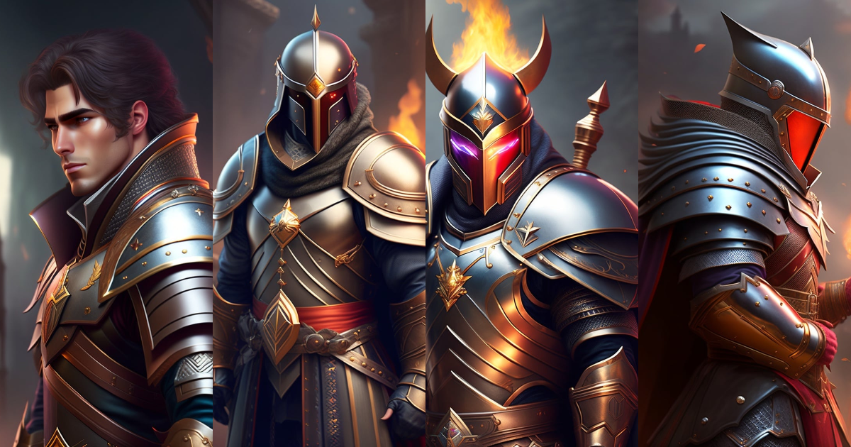 Lexica - Epic knight, with nice armor, yet inside he is sad, surrounded ...