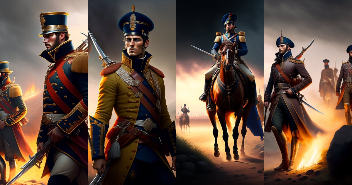 Lexica - Highly detailed illustration featuring french napoleonic ...