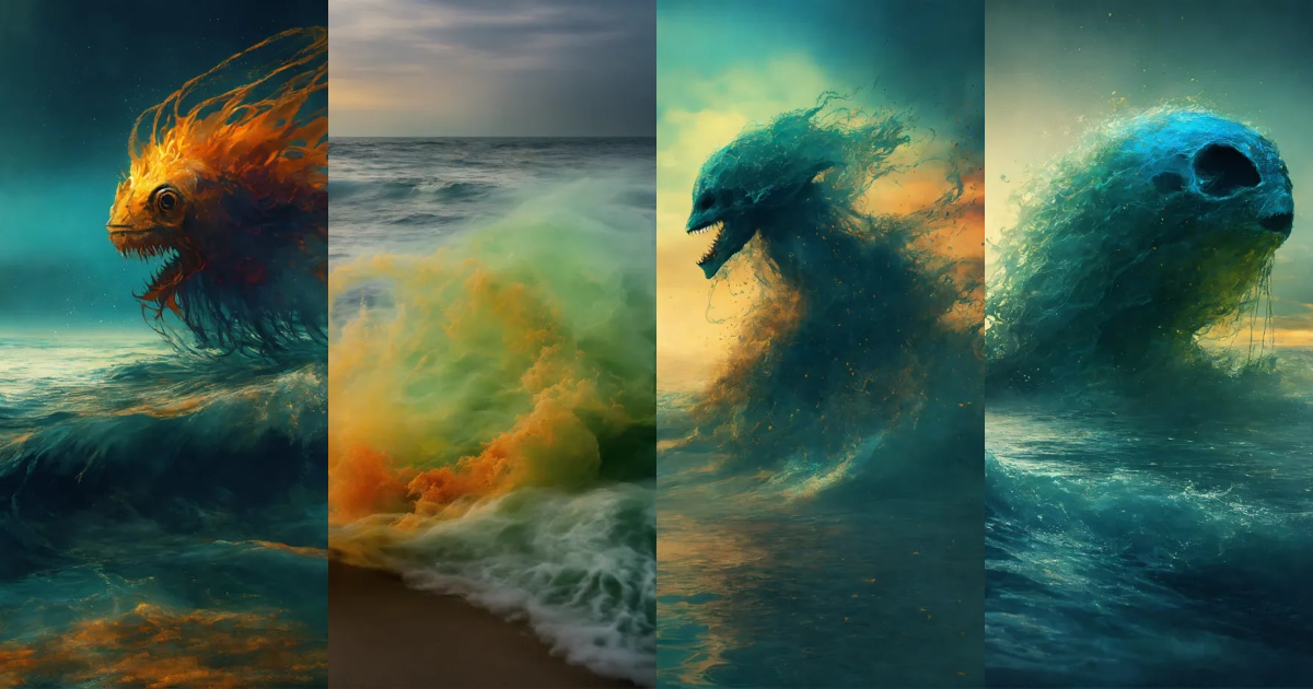 Lexica - Abstract art. Fading away. Creature in the sea