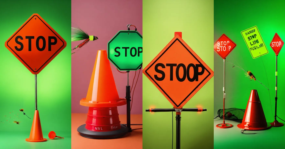 Lexica - Objects suspended in the air danger sign, stop sign, traffic ...