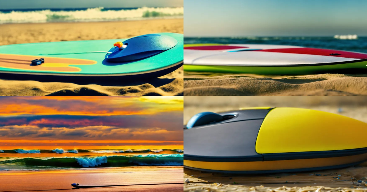 Lexica - Text hybrid of computer mouse and surfboard