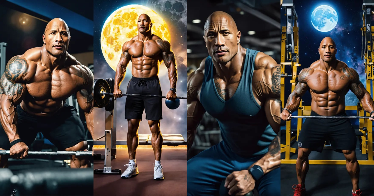 Lexica - Dwayne ‘The Rock’ Johnson’s Moon Gym” Picture Dwayne Johnson ...