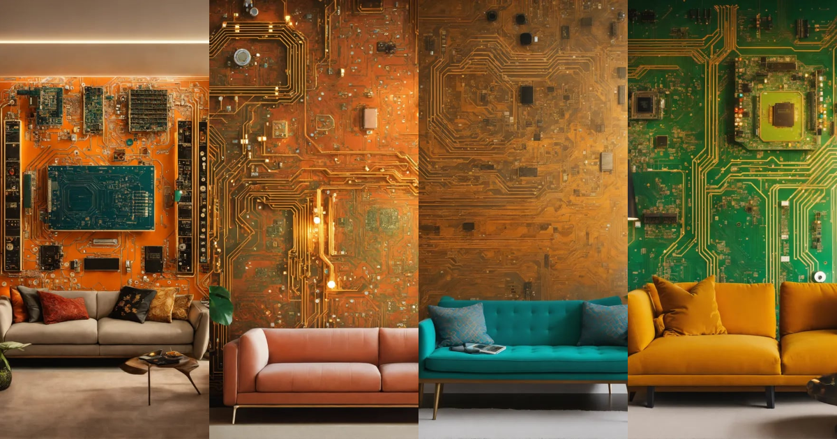 Lexica - Imagine a modern and technology-inspired living room with a ...