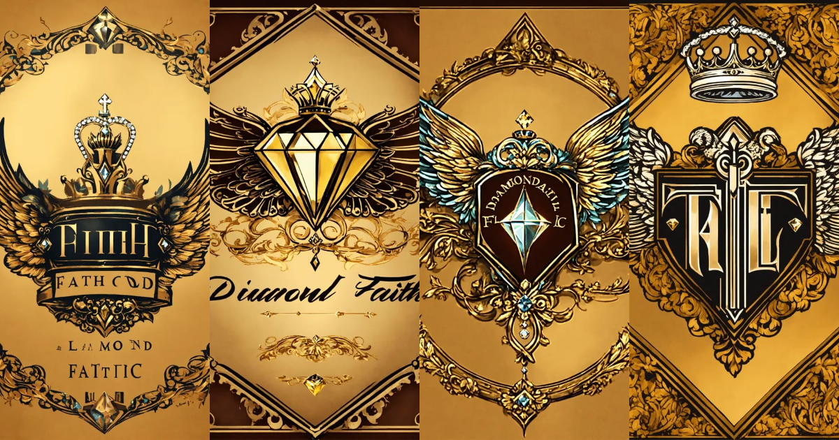Lexica - The main element of the logo is a Diamond crown, wings with a ...