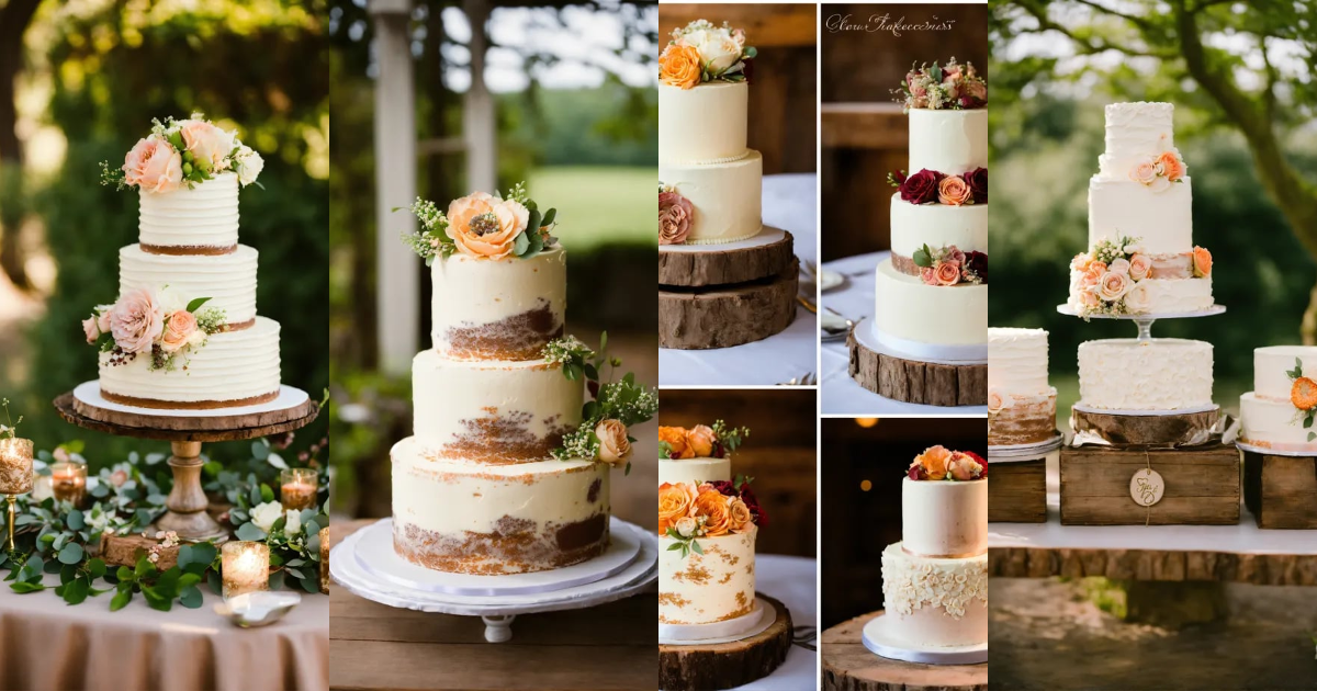 Lexica - Rustic and elegant small individual wedding cakes