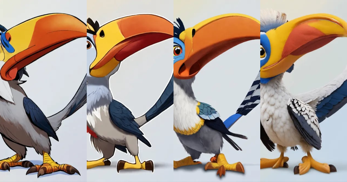 Lexica - Zazu yellow-billed hornbill, big-tailed bird, from Disney's