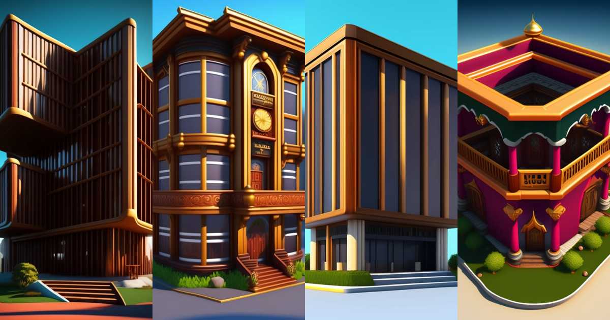 Lexica - 3d stylized game library building