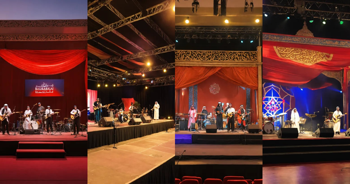 Lexica - Traditional Bahrain themed concert stage with live music bands