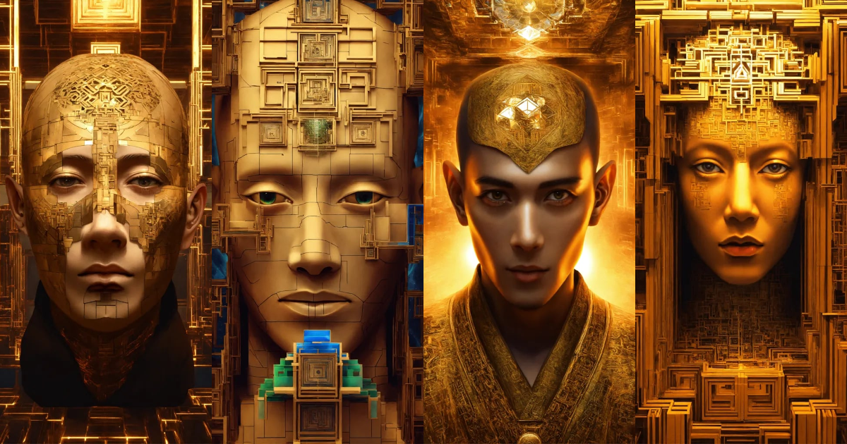 Lexica - Face Taoist christian monk tesseract hypercube fractal monk ...