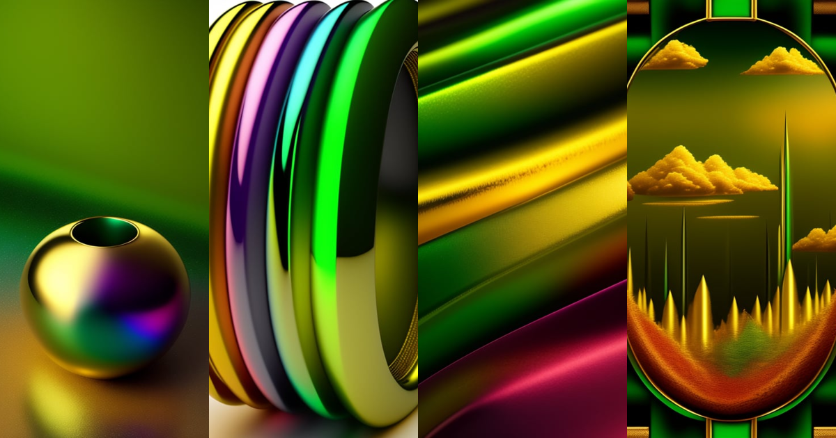 Lexica - Internet colored in gold & green