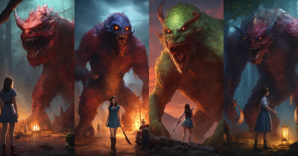 Lexica - Horrible monster uses a pretty girl as a lure to bring in victims