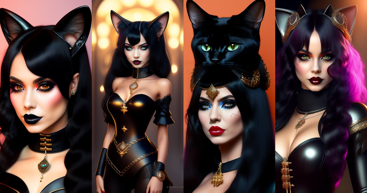 Cute Gothic Cat-Girl Wallpaper ($2) by Xillaria on DeviantArt