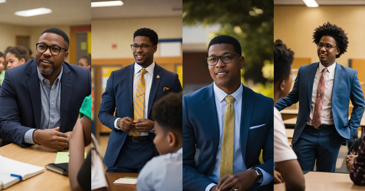 Lexica - A simple portrait of a professional looking principal of color ...