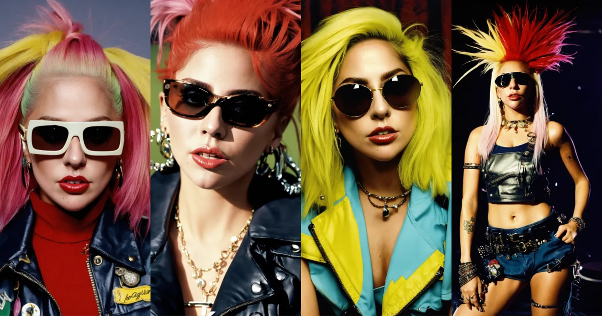 Lexica - Lady Gaga rock punk 90's photoshoot