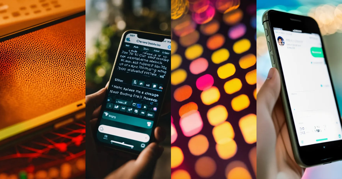 Lexica - A close up of a phone screen while texting, no text