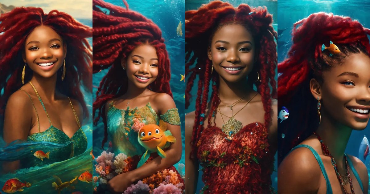 Lexica - Halle bailey Ariel, Halle Bailey the Little Mermaid, smiling ...