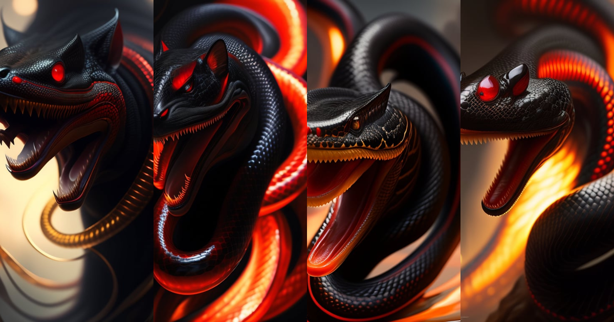 Dangerous snake with red eyes  Red and black snake, Snake art, Snake  wallpaper