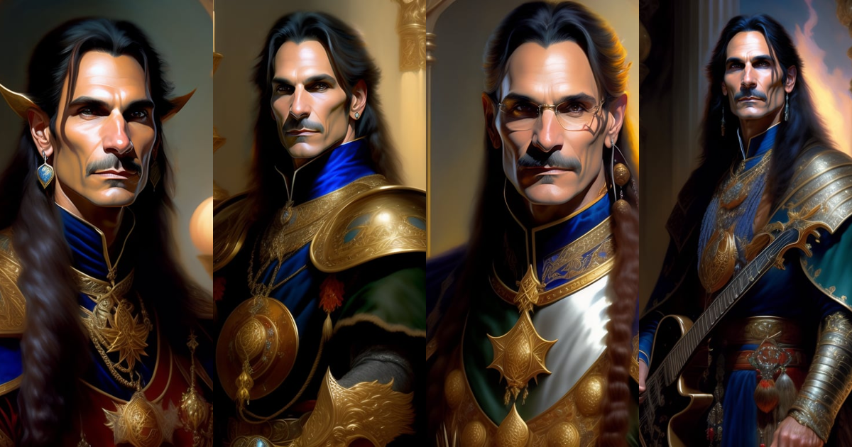Lexica - Steve vai as a fantasy D&D character, portrait art by Donato ...