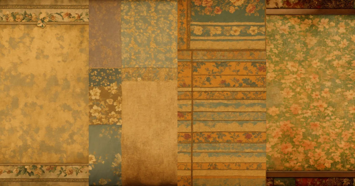 Lexica - A Tapestry pattern, aged and worn, for scrapbook paper