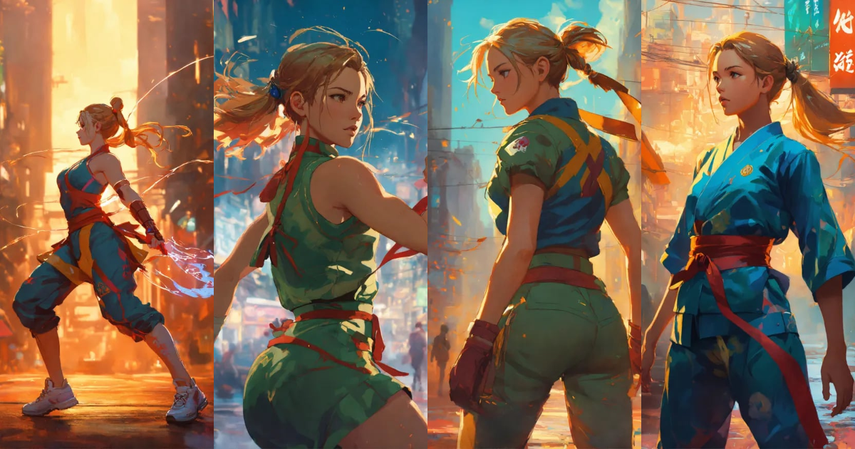 Lexica Cammy, Street Fighter 6,action, kung fu pose, Energy move