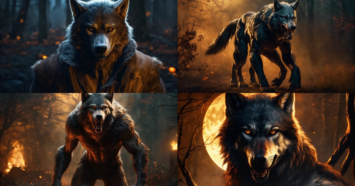 Lexica - Image of a Werewolf with human face and the body of a wolf ...