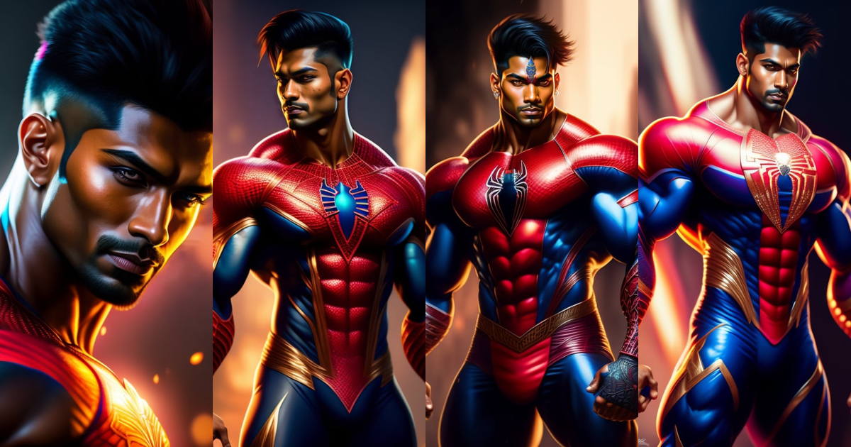 Lexica - Full body potrait of super muscular ripped body indian man as ...