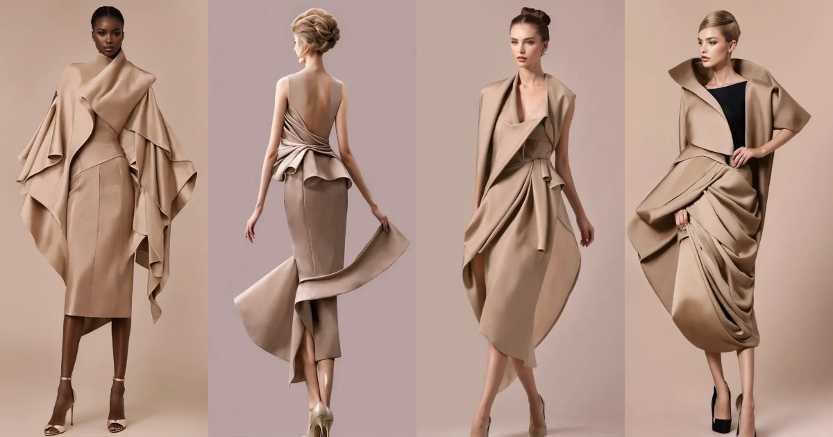 Lexica - Innovative haute couture fashion design wide sculptural ...