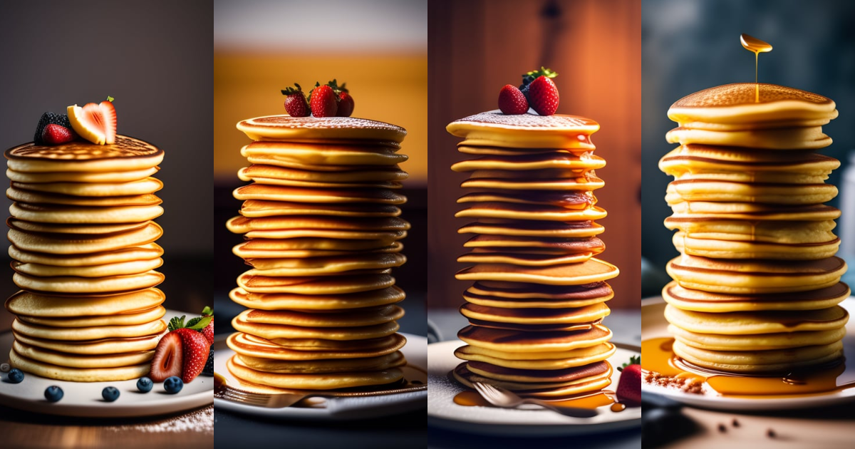 Lexica - A photo of a very tall stack of pancakes, xf iq 4, 1 5 0 mp, 5 ...