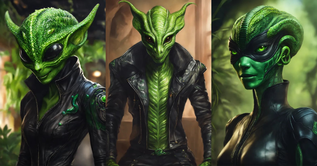 Lexica - Realistic drawing a full body portrait of an alien plant-human ...