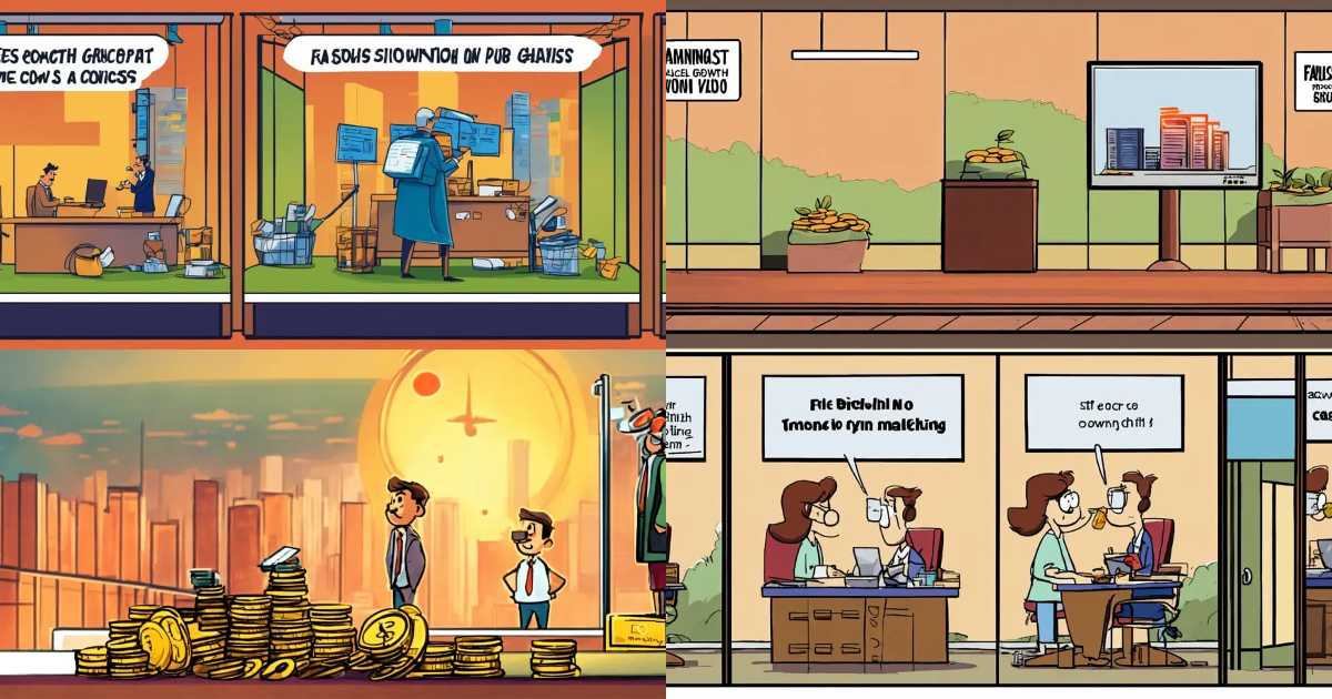 Lexica - Financial growth is a money making process in cartoon.
