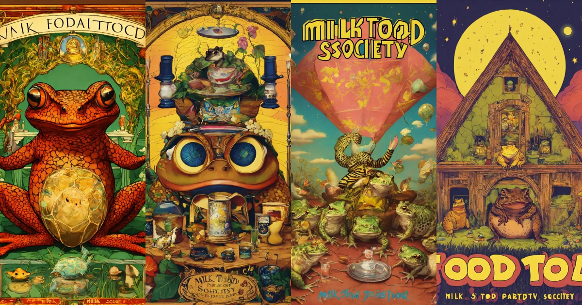 Lexica - MiLk Toad Society is a web3 secret society party collective.
