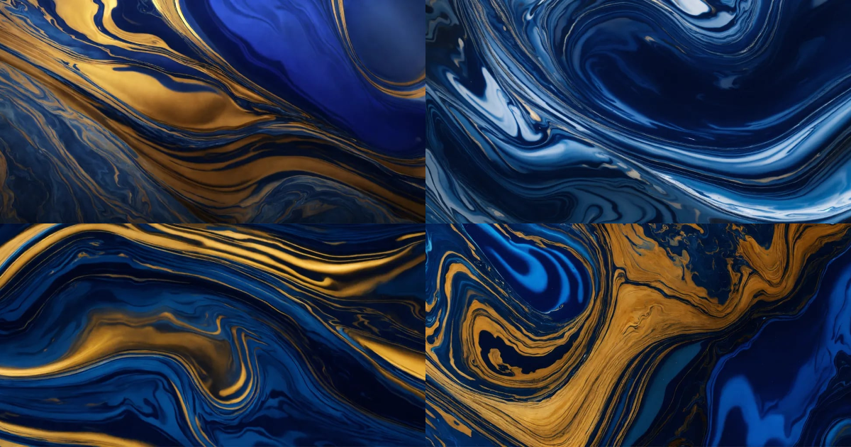 Lexica - Dark blue glossy liquified marble pattern background 7K