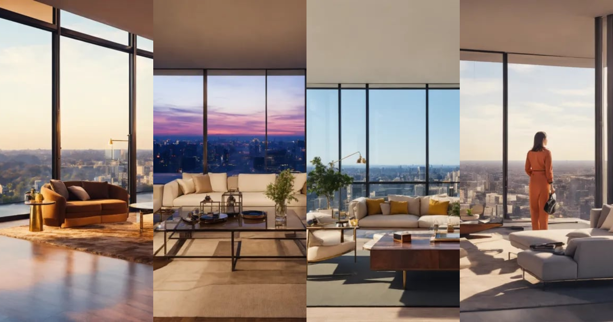 Illustration of Luxurious Penthouse Apartment Management